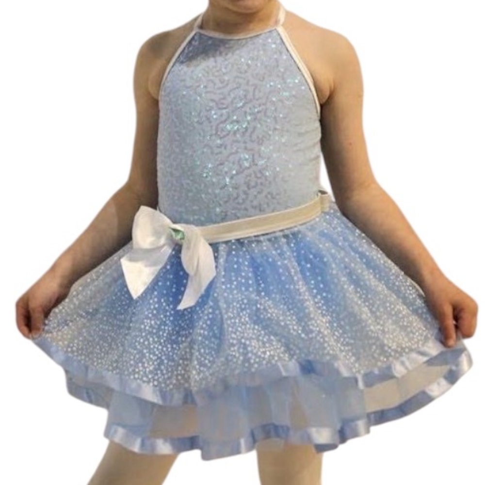 Weissman Childs Dance Costume and Hair Piece Size XS(4/5)